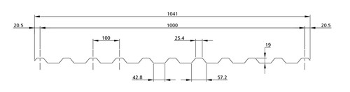 1000 box profile foam - 19/1000,
