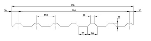 900 box profile foam - 26/900,