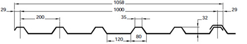 1000 32ep box profile eaves - box,